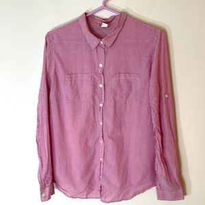 Mossimo Pink Stripe Button Down Shirt *
